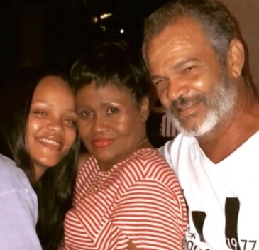 Monica Braithwaite with her ex-husband Ronald Fenty and daughter Rihanna